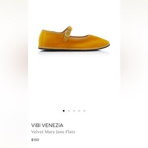 Yellow velvet mary janes - size 6 US - Brand: ViBi Venezia